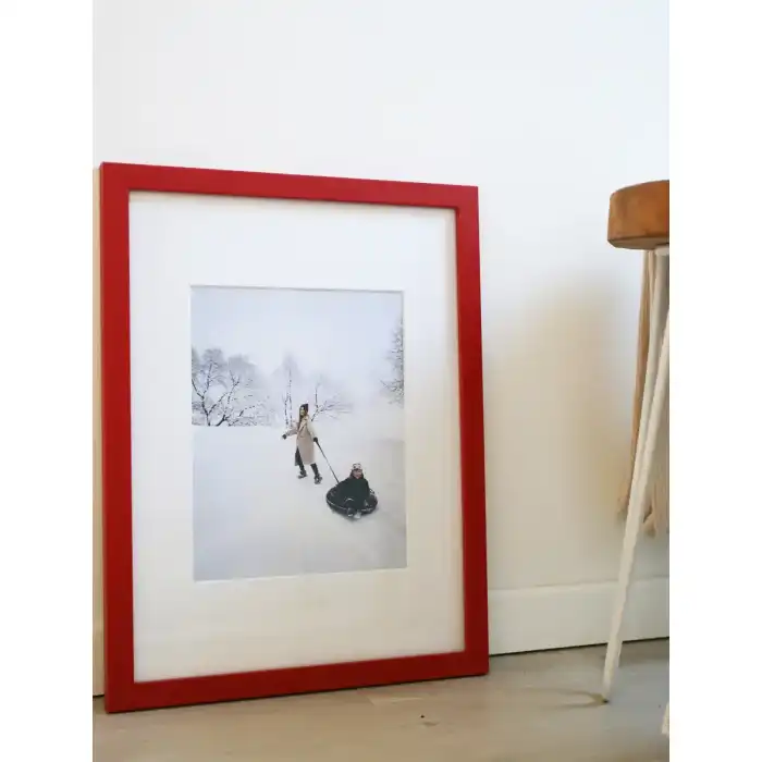 DEKNUDT Cadre photo contemporain en rouge 50x40