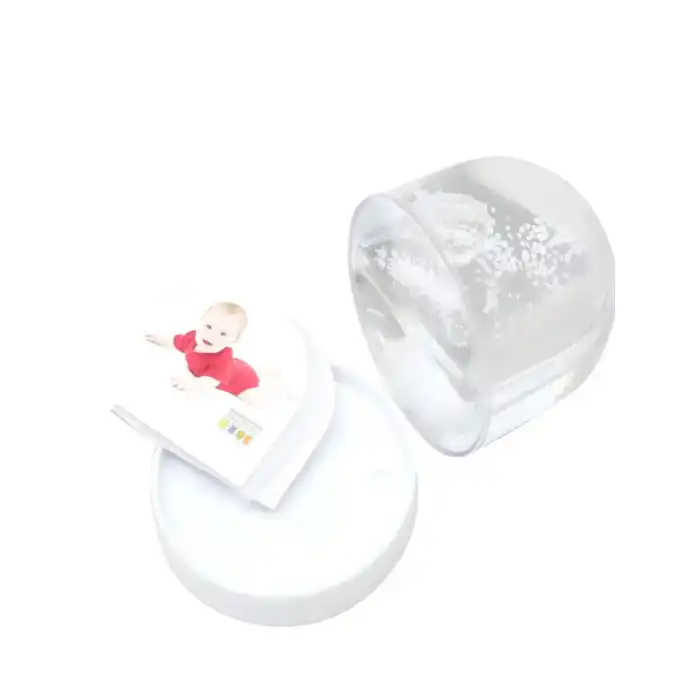 DEKNUDT Boule de neige photo en résine transparente