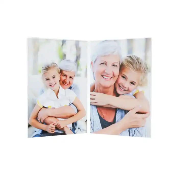 DEKNUDT S58RL2 Cadre diptyque en résine transparent pour photos 10x15 verticales