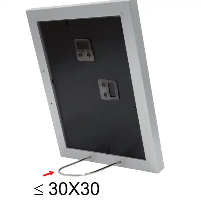 DEKNUDT S66KD1 P1 Cadre photo en couleur argenté avec passe-partout blanc 20X25 (15X20)