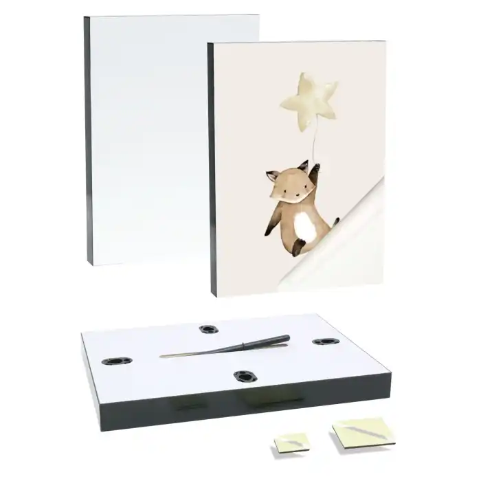 DEKNUDT S68TK2 Bloc photo autocollant en mousse avec bord noir (lot de 2) 15X20