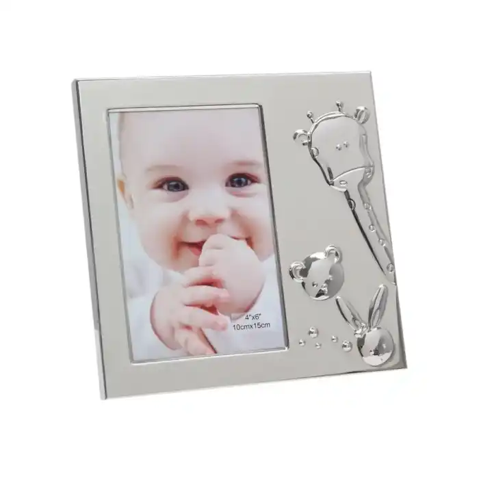 DEKNUDT S57MB1 Cadre en métal couleur argenté avec girafe 10X15