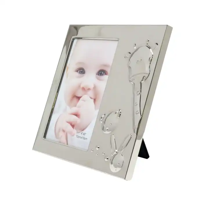 DEKNUDT S57MB1 Cadre en métal couleur argenté avec girafe 10X15