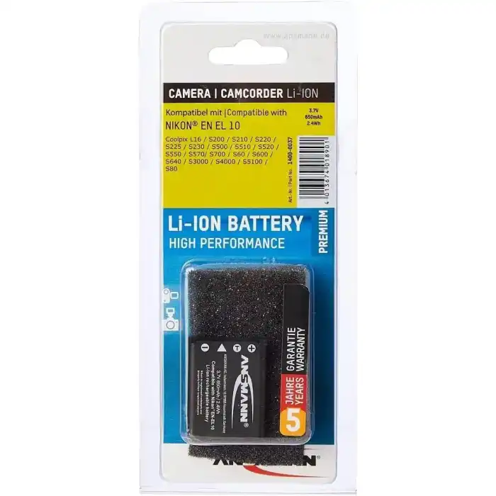 ANSMAN Batterie compatible Nikon EL-10