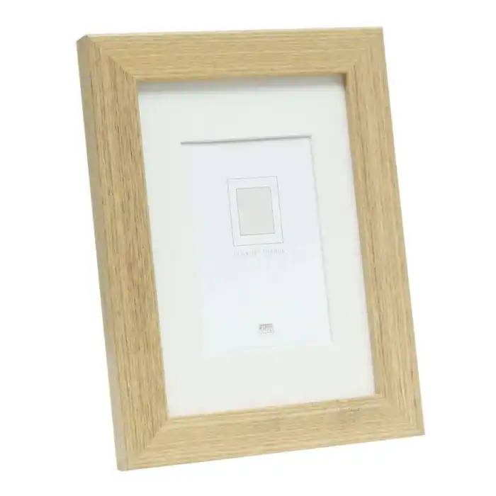 DEKNUDT S66KH1 P1 Cadre photo en couleur chêne avec passe-partout blanc cassé 30X45 (20X30)