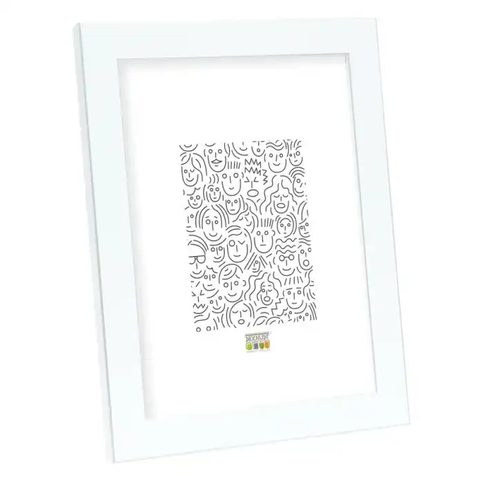 DEKNUDT S41VK1 Cadre Photo Blanc avec bordure argenté 13x13cm