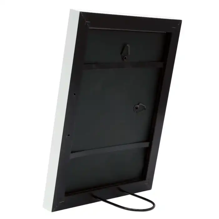 DEKNUDT S41VK1 Cadre Photo Blanc avec bordure argenté 13x13cm