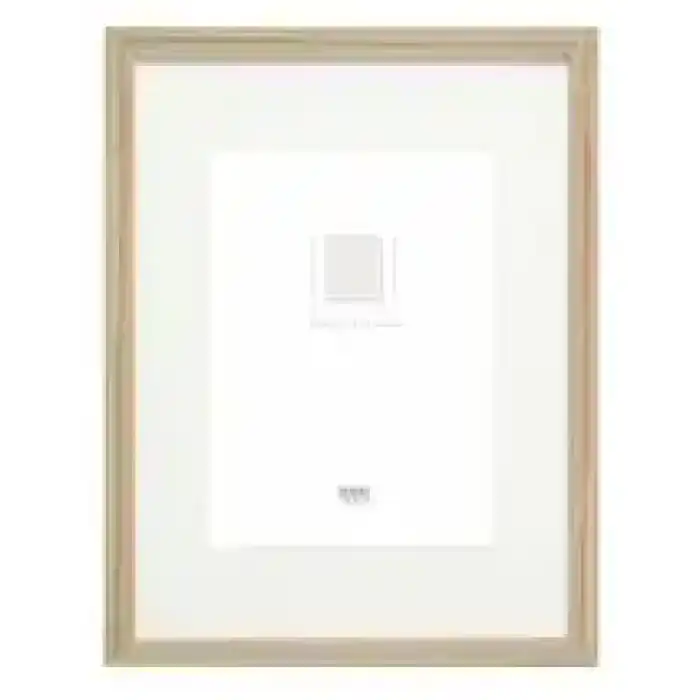 DEKNUDT S66KH1 P1 Cadre photo en couleur chêne avec passe-partout blanc cassé 30X40 (20X30)