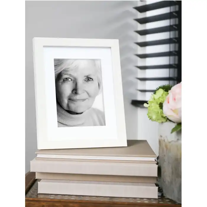 DEKNUDT S66KF1 P1 Cadre photo blanc avec passe-partout blanc 20X30 (13X18)
