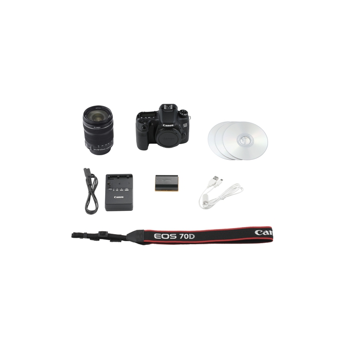 Canon EOS 70D + EF-S 18-135mm Kit d'appareil-photo SLR 20,2 MP CMOS 5472 x 3648 pixels Noir