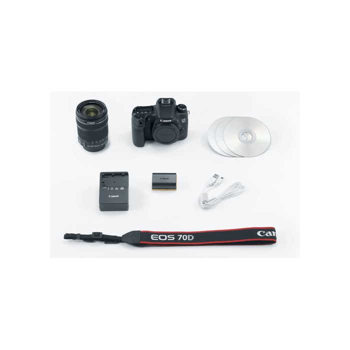 Canon EOS 70D + EF-S 18-135mm Kit d'appareil-photo SLR 20,2 MP CMOS 5472 x 3648 pixels Noir